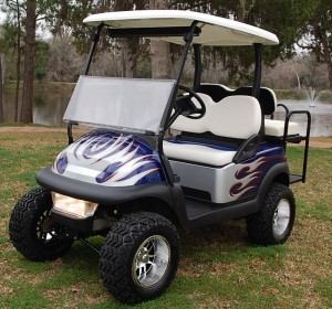 Blue Tribal Motif Custom Fun Cart